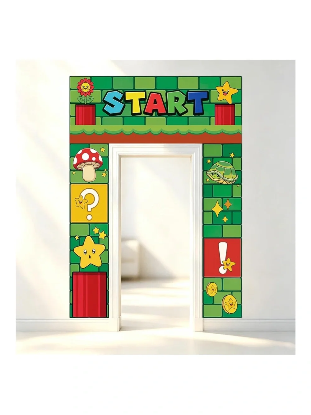 Super Mario 'START' Doorway Banner - Playful Gamer Theme